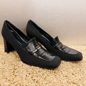 Vintage Stuart Weitzman Block Heel Loafers, Size 6.5